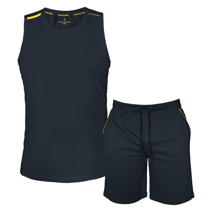 Set Completo Uomo NAVIGARE Cotone Smanicato