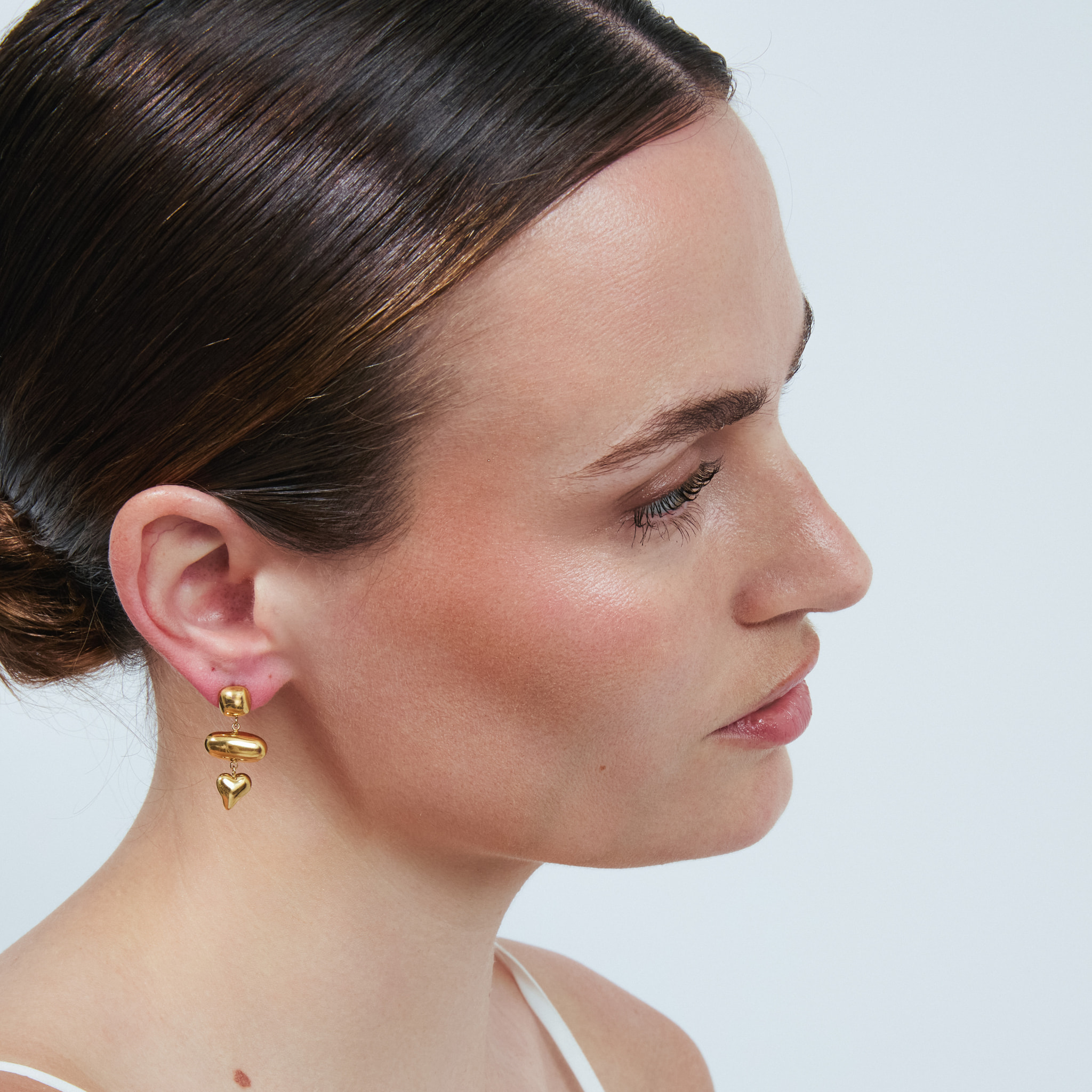 Pendientes Over acabado oro amarillo 18k
