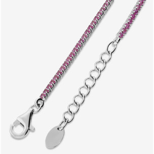 Bracciale Tennis con Cubic Zirconia Rosa 1.5mm