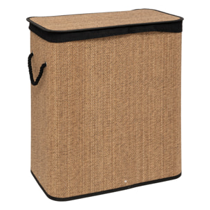 Panier à linge bambou 100 L - Beige