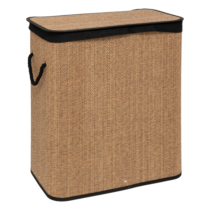 Panier à linge bambou 100 L - Beige