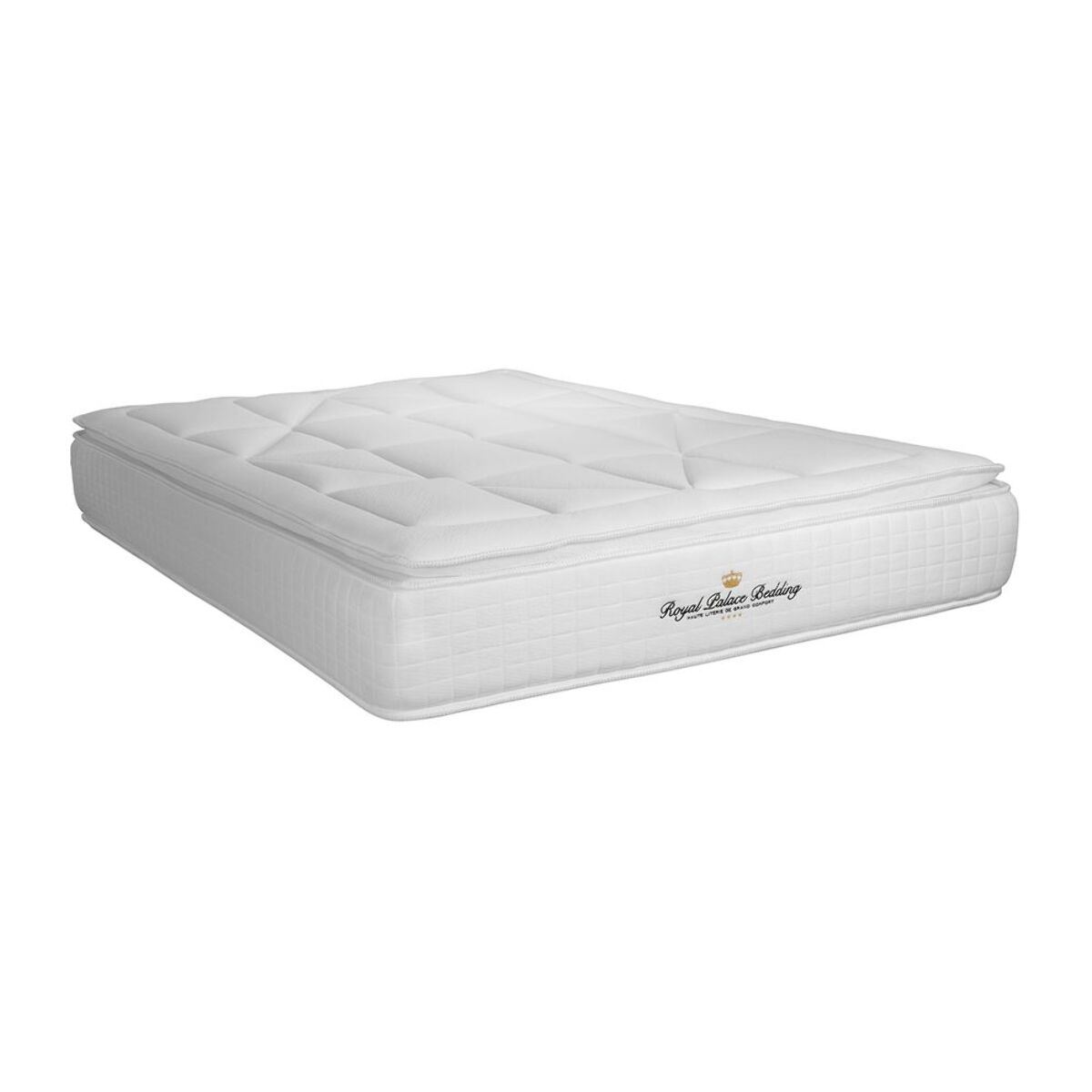 Ensemble George V + Sommier Tapissier multi-lattes cm d'épaisseur - Matelas à Ressorts ensachés et mémoire de forme de 28cm d'épaisseur