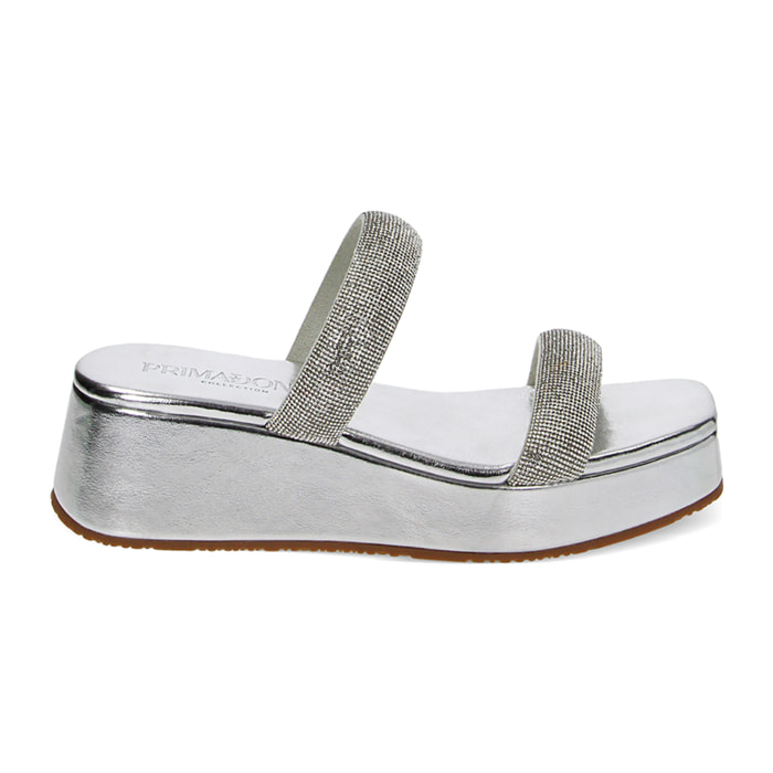 Zeppe argento in laminato