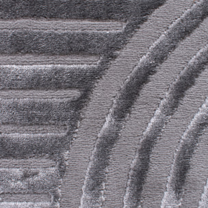 BIANCA - Tapis motif en relief gris