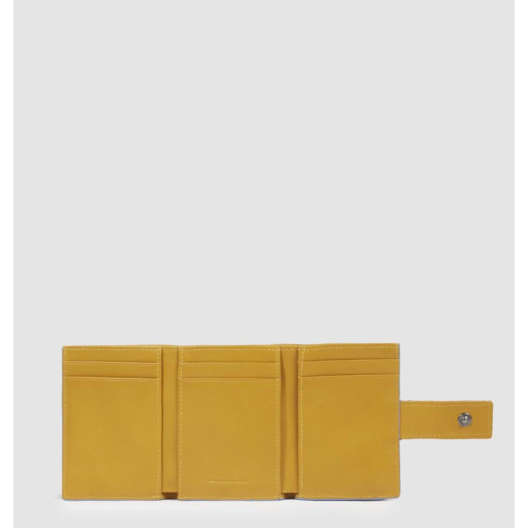 Piquadro Portafogli compatto con porta monete posteriore, porta carte di credito e protezione RFID