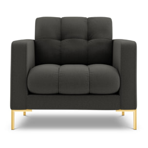 Fauteuil "Bali" en tissu structurel gris foncé