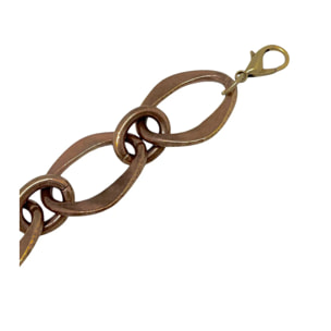 Pulsera Eslabon O chapado bronce
