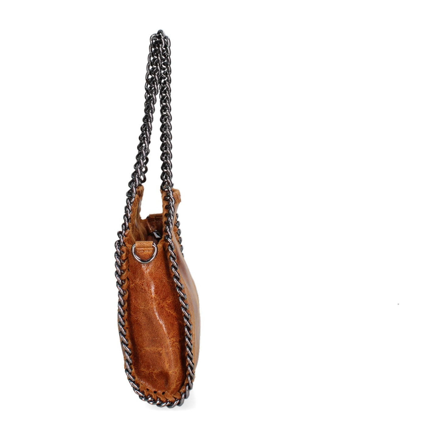 Borsa a mano da donna Made in Italy - Modello Zefira Chic - Pelle scamosciata stampata - 23.0 x 20.0 x 7.0 cm