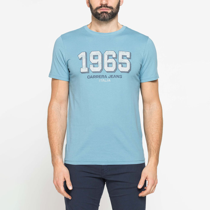 T-SHIRT GIROCOLLO DA UOMO CON STAMPE GRAFICHE