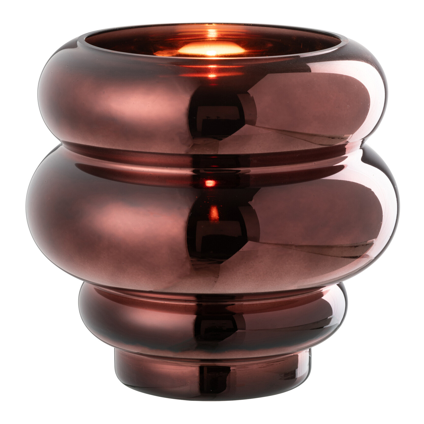 J-Line photophore/vase Cléa - verre - violet - Ø 20 cm