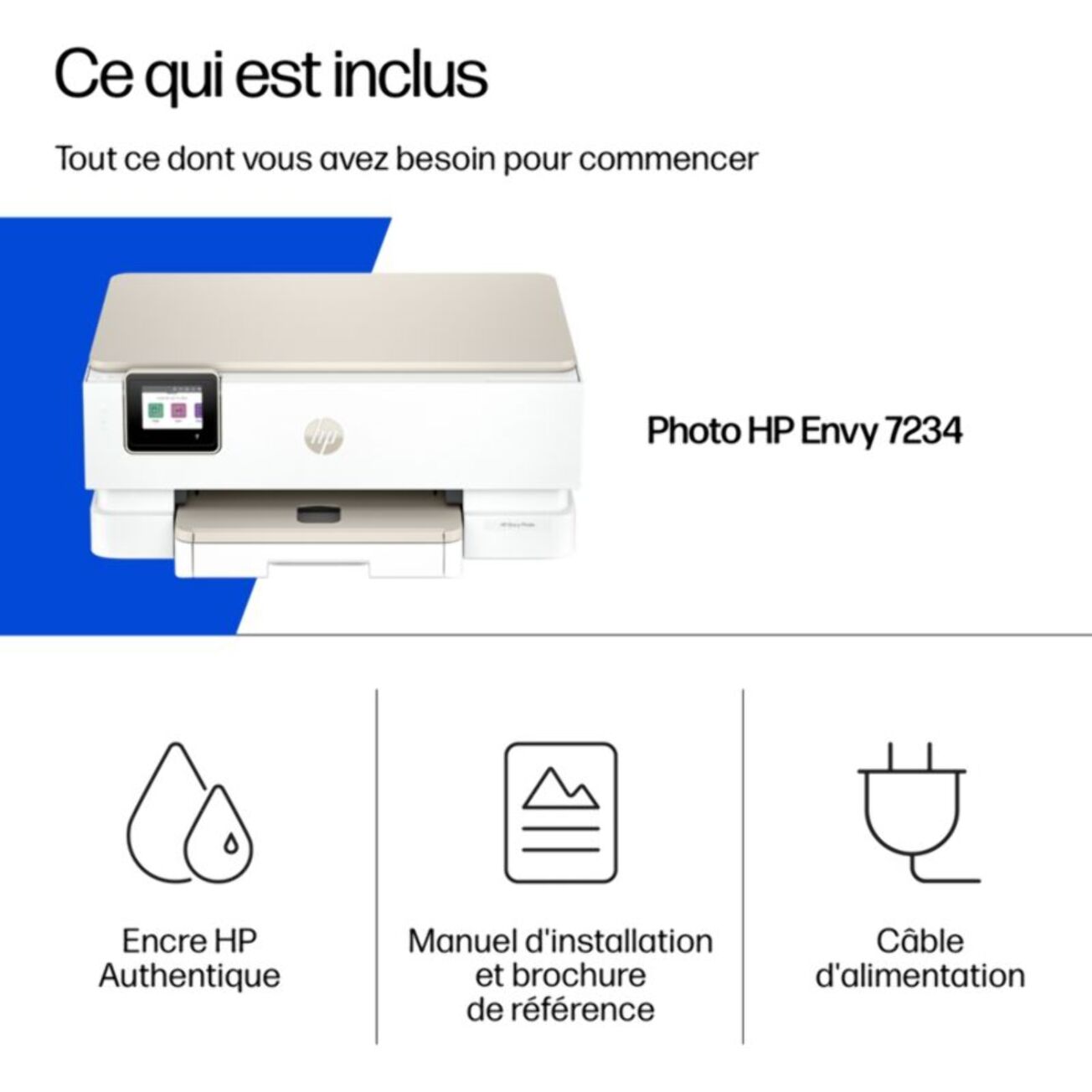 Imprimante jet d'encre HP Envy Photo 7234 éligible Instant Ink