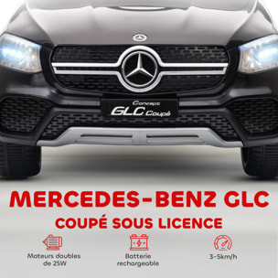 Voiture électrique enfant licence officielle Mercedes-Benz GLC Coupé 12V 5Km/h max. télécommande nombreux effets noir