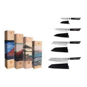 Set complet de couteaux (4 pièces) - Collection Bunka
