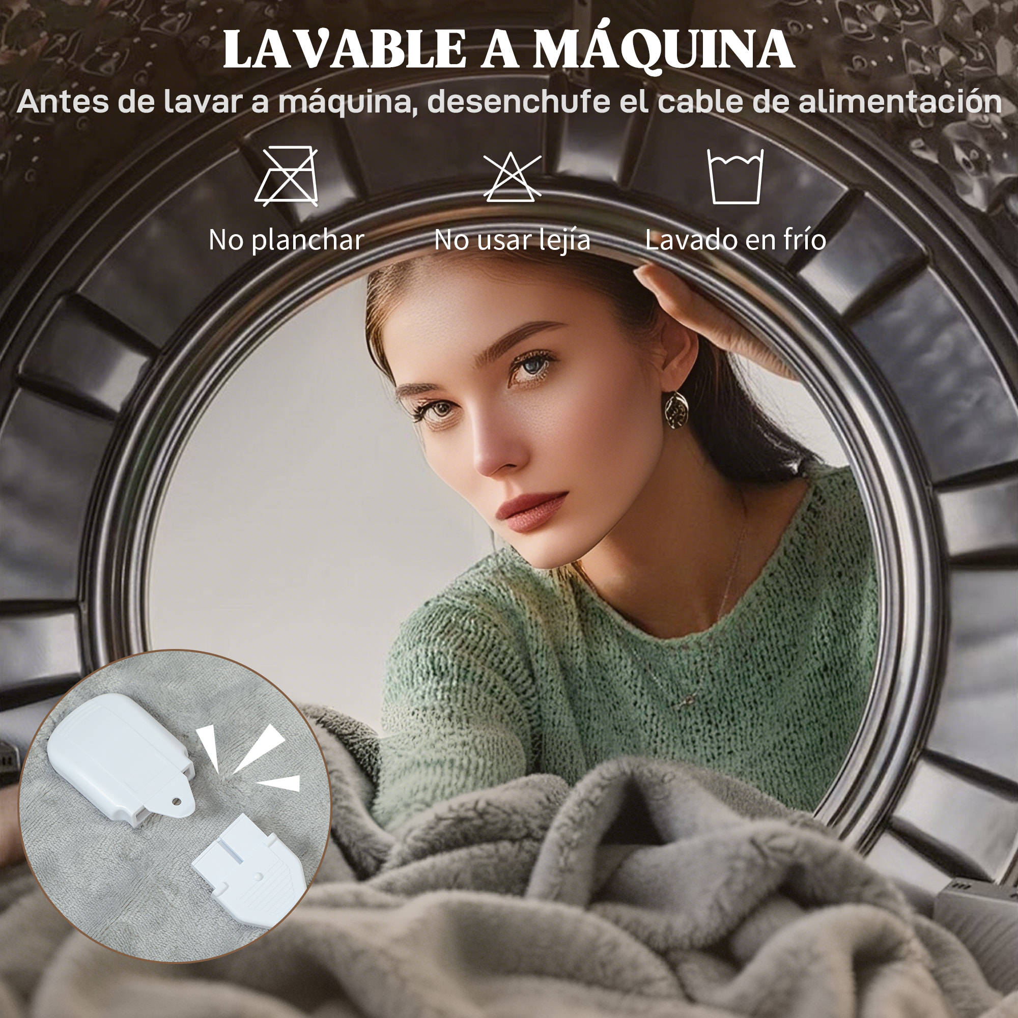 Manta Eléctrica Grande, Manta Térmica Sofá, 180x130 cm, Tejido Suave, 10 Niveles de Temperatura, Temporizador, Lavable en Lavadora, Protección contra Sobrecalentamiento, Pantalla LED, Gris