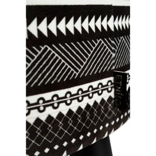 Pouf contenitore Excelsa Etnico in velluto e legno 38x38x45 cm multicolore