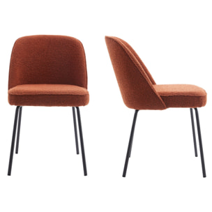 Lot de 2 chaises en tissu bouclé - OLDEN