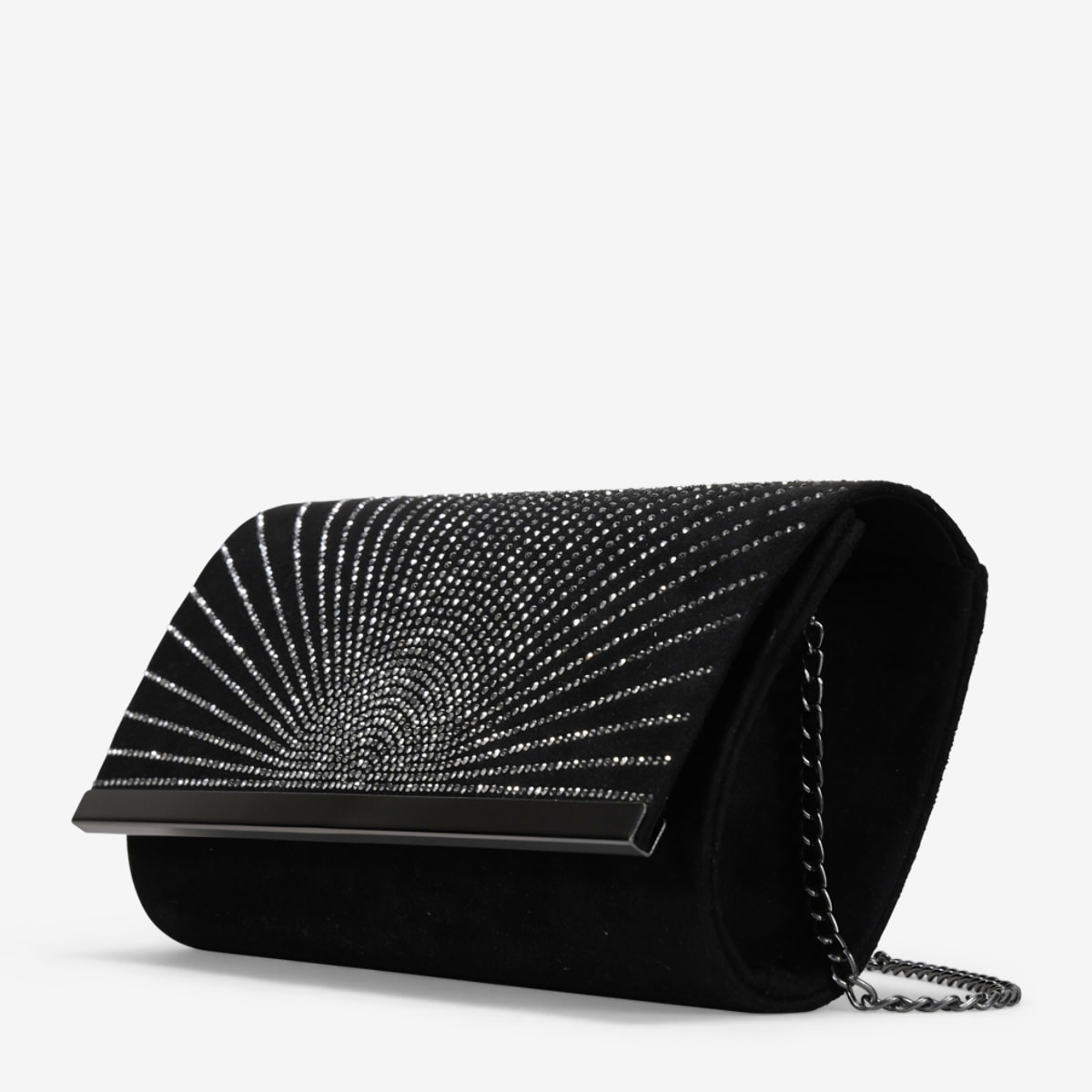 Bolso de fiesta negro con brillantes