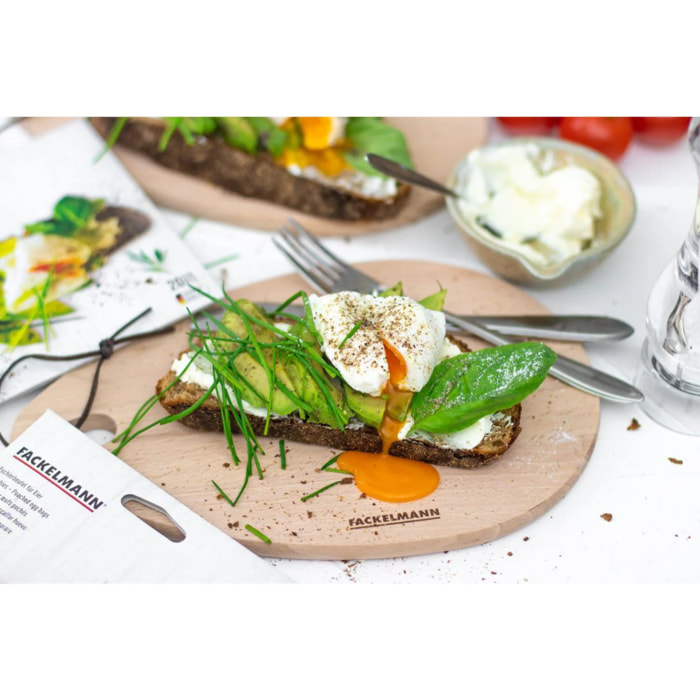 Planche à découper ovale en bois FSC 19 x 28 cm Fackelmann Nature