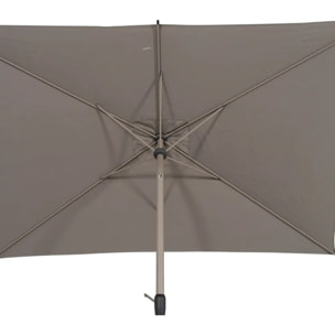 Parasol droit rectangulaire inclinable Loompa 3x2m café