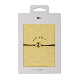 Pulsera charm "Eres la reina" abeja