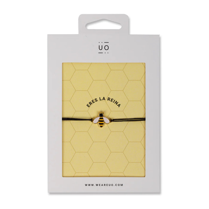 Pulsera charm "Eres la reina" abeja