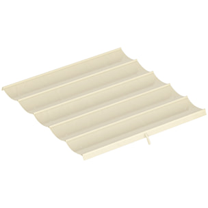 Toile de rechange pour pergola rétractable 3 x 3 m polyester haute densité 180 g/m² imperméabilisé blanc cassé