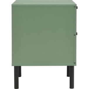Table de chevet 2 tiroirs en cannage - LUMA