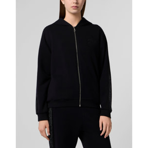 PHILIPP PLEIN Zip Hoodie Strass Band