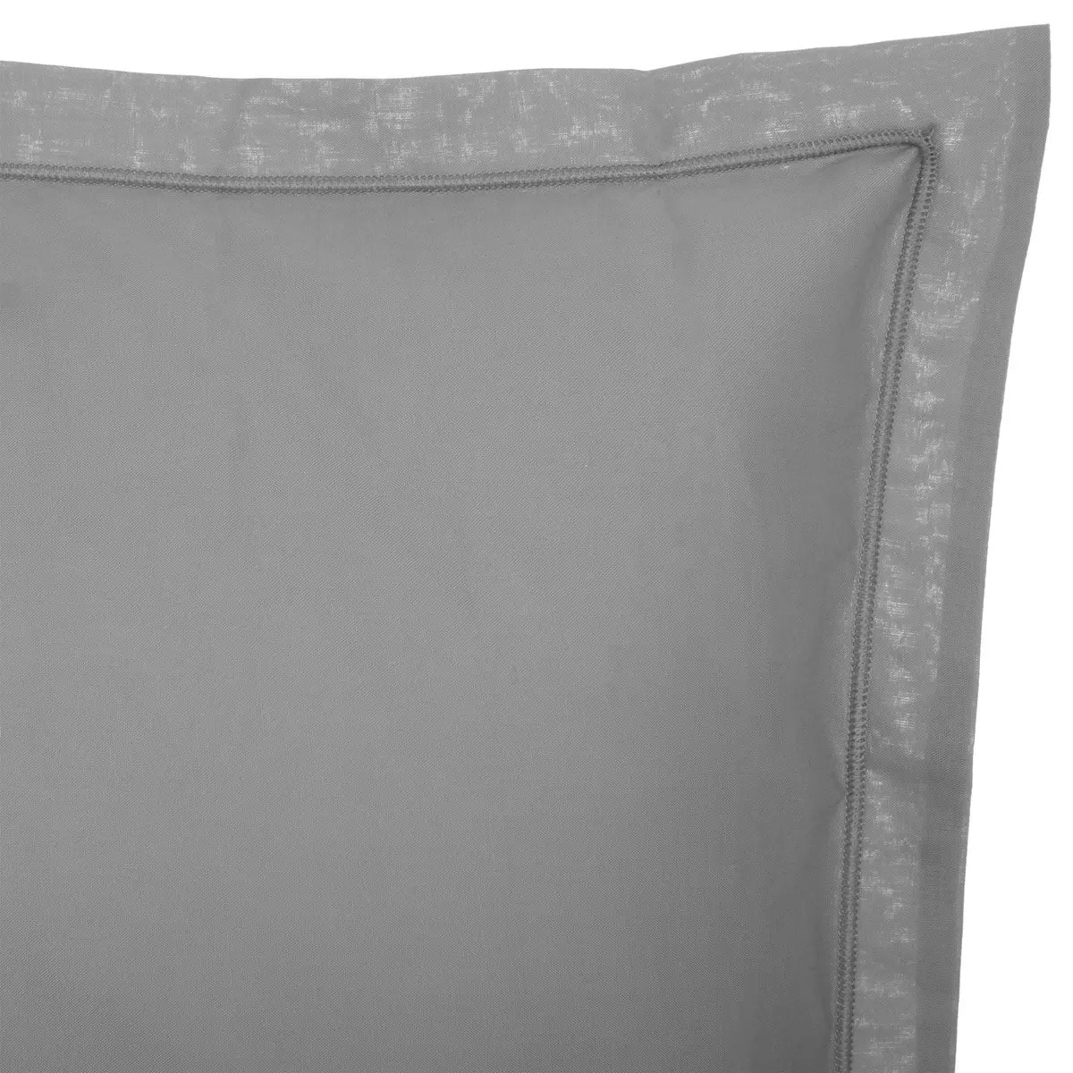 Taie d'oreiller - coton - gris - 63x63 cm