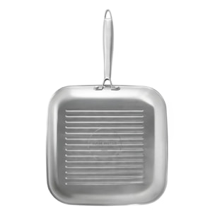 Grill 28 cm en inox avec fond triplex