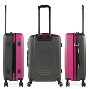 Maleta Itaca Tiber Set De 3 Unidades Fucsia-Antracita