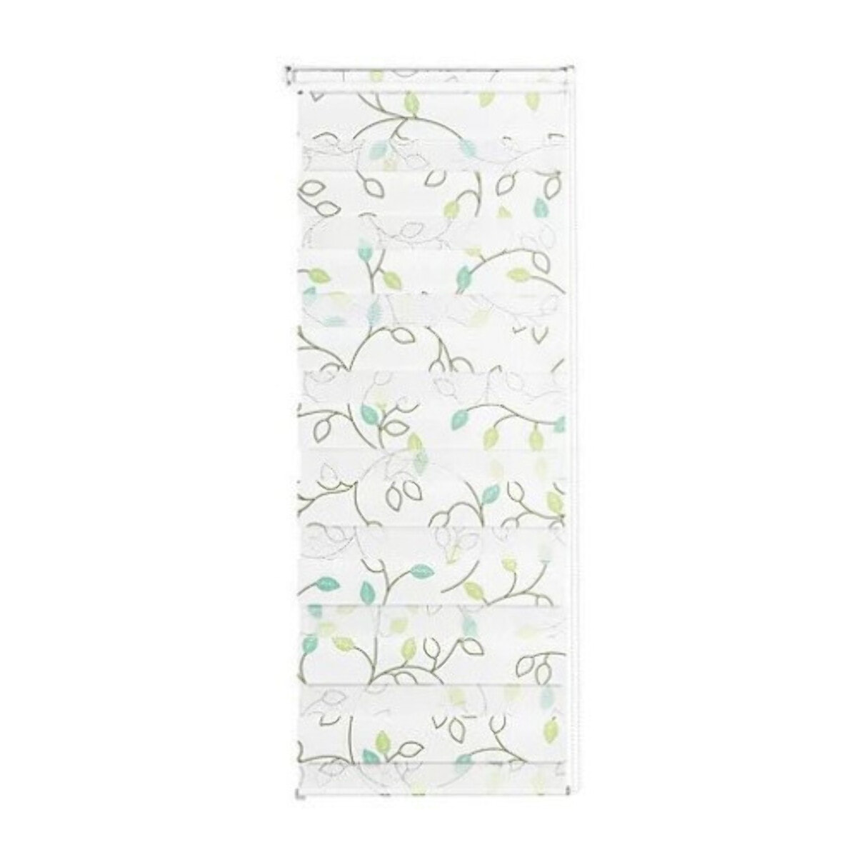 Store universel Zebra - Motifs fleurs vertes