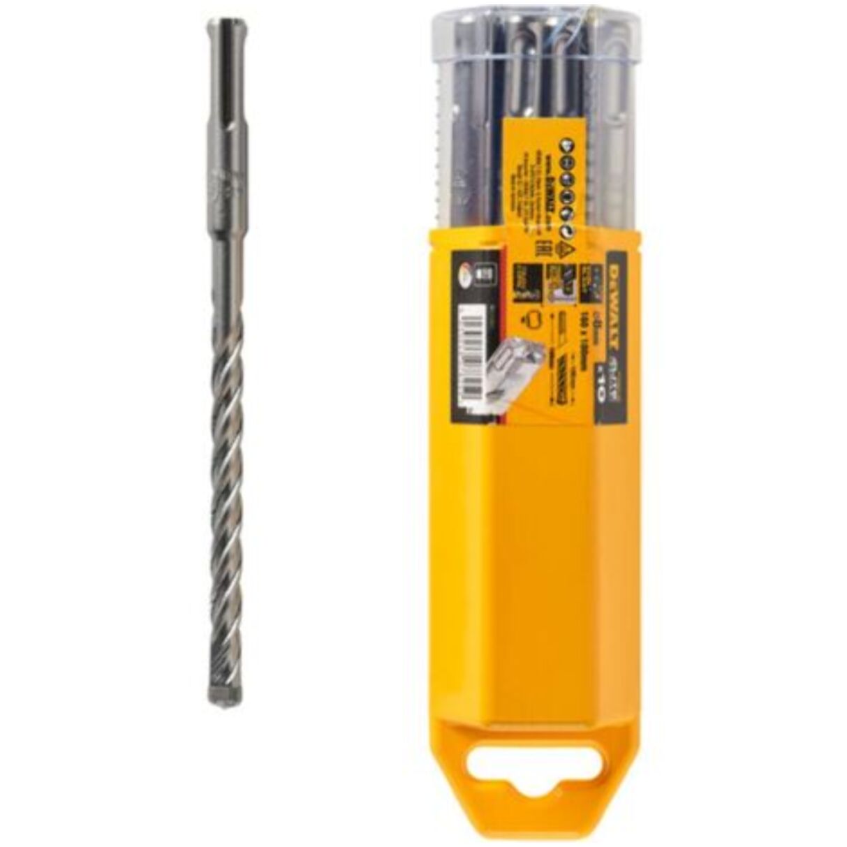 Set de 10 forets SDS Plus 8x100x160mm - Tête en carbure pour béton armé - DEWALT - DT8965-QZ