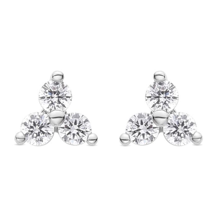 Pendientes Lux by Lux acabados en rodio
