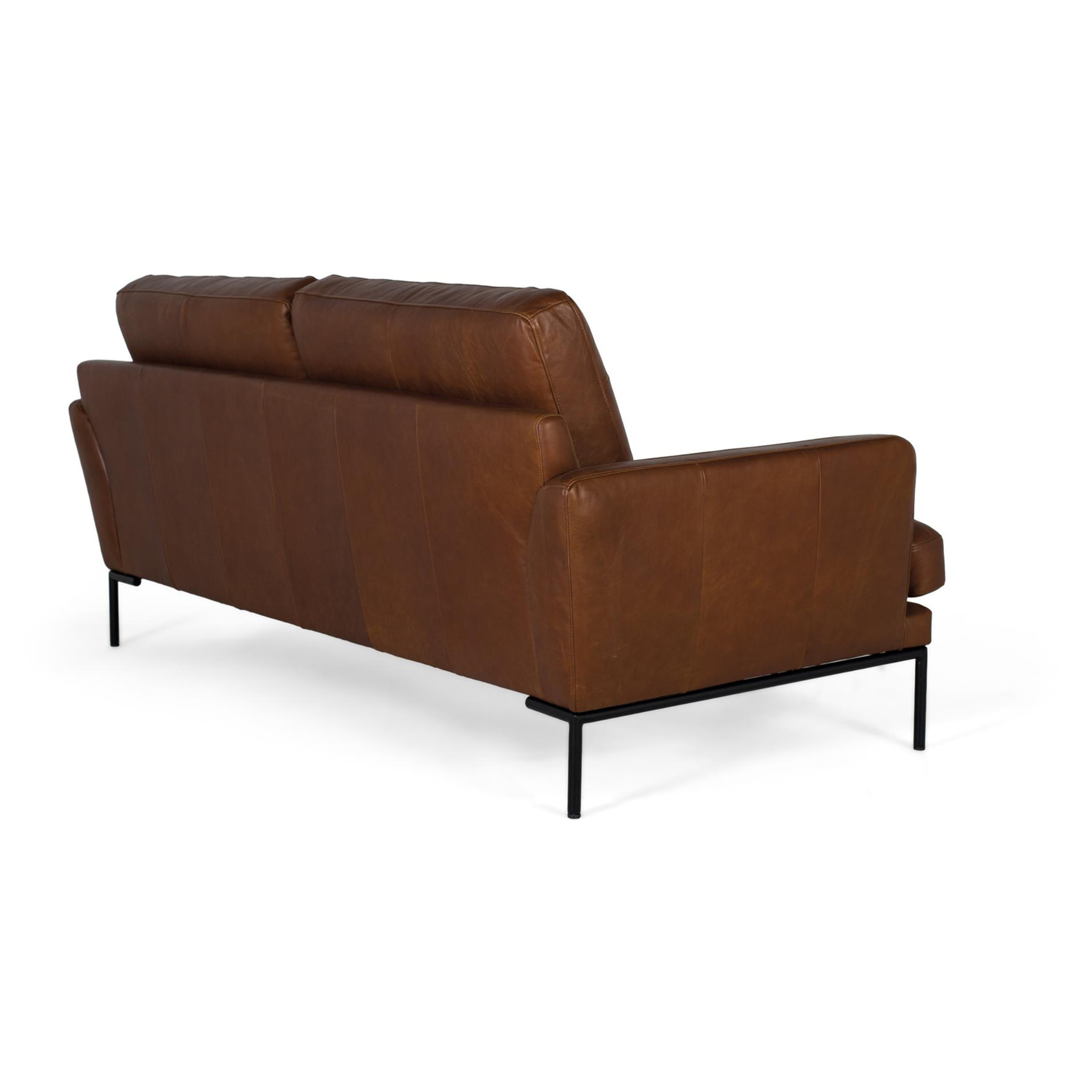 Sofá de Piel 200 Cm Estilo Industrial