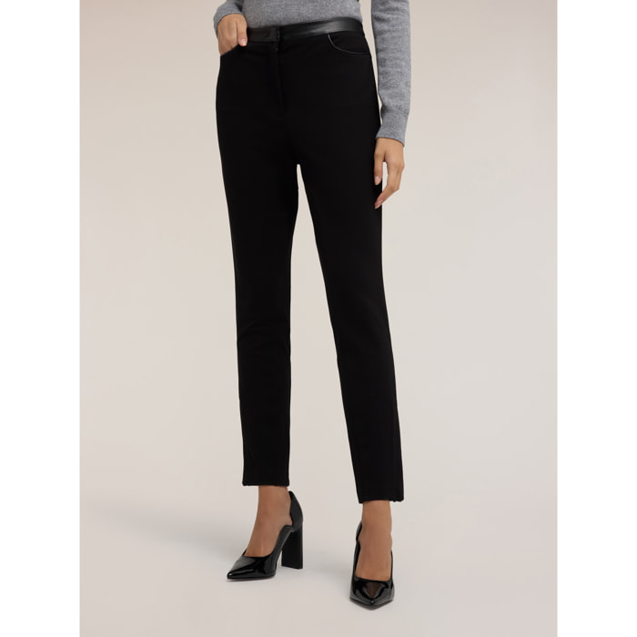 Motivi - Pantaloni skinny in punto milano - Nero