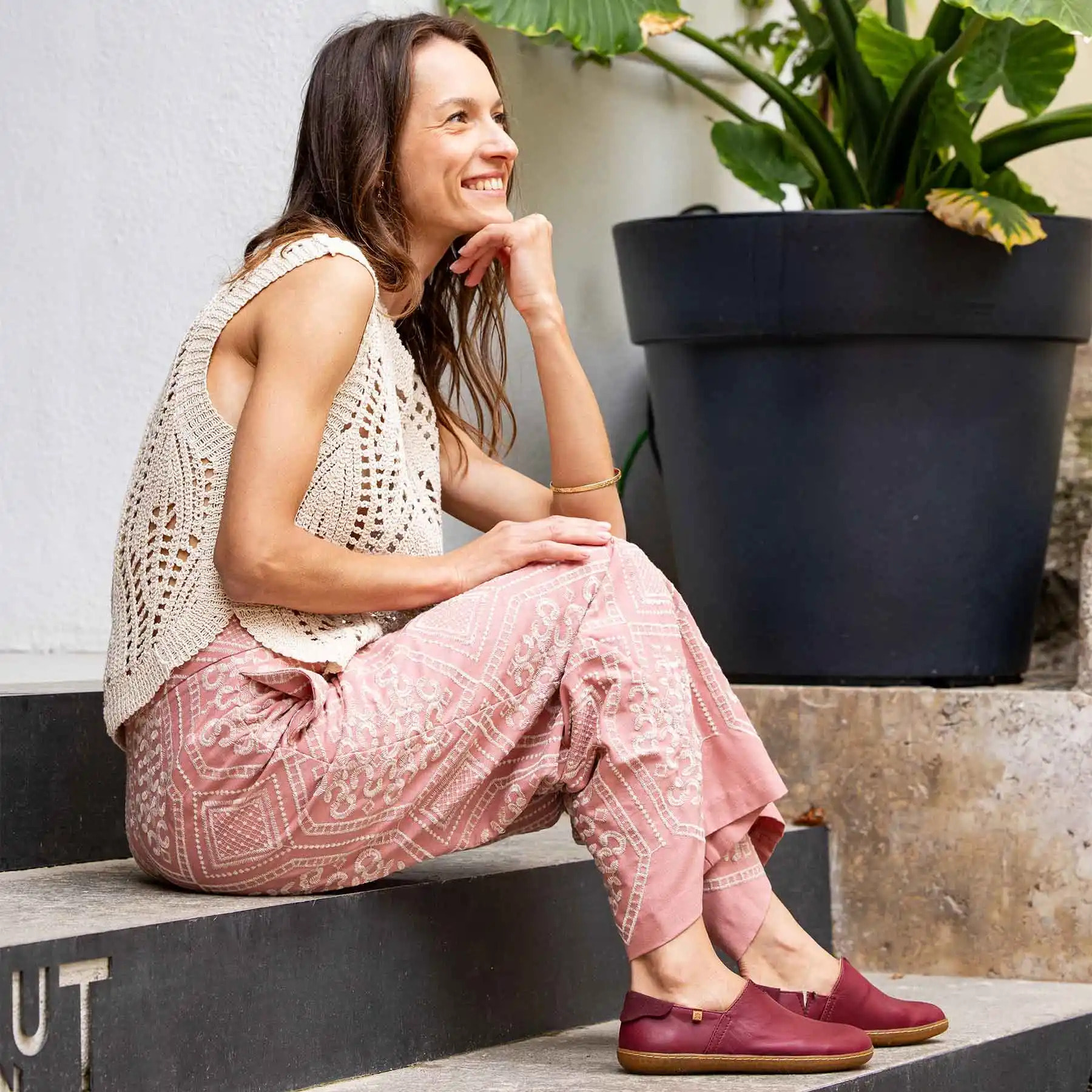 Zapatos N275 NOBUCK LAVADO MALVA/EL VIAJERO color Malva