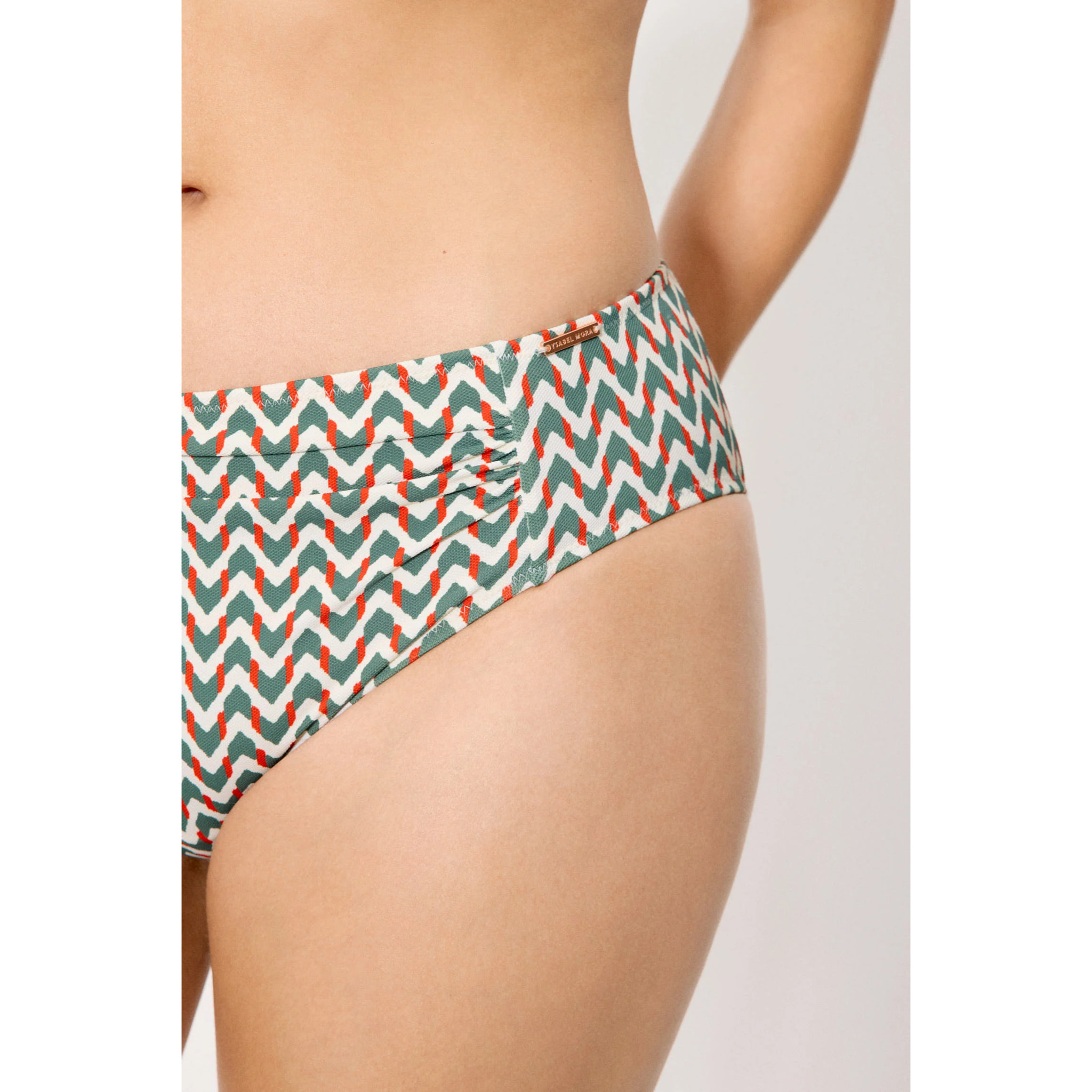 Slip bikini midi modellante Verde