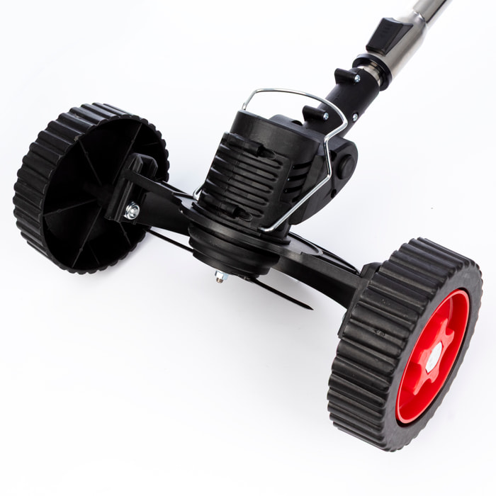 Tagliaerba e diserbante elettrico portatile senza fili, ricaricabile, con ruote.