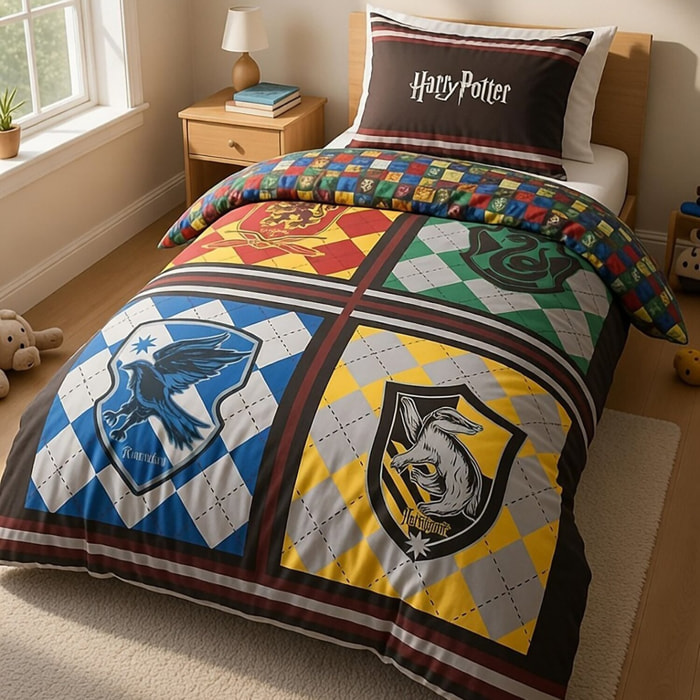 Parure de lit enfant 100% coton - harry potter