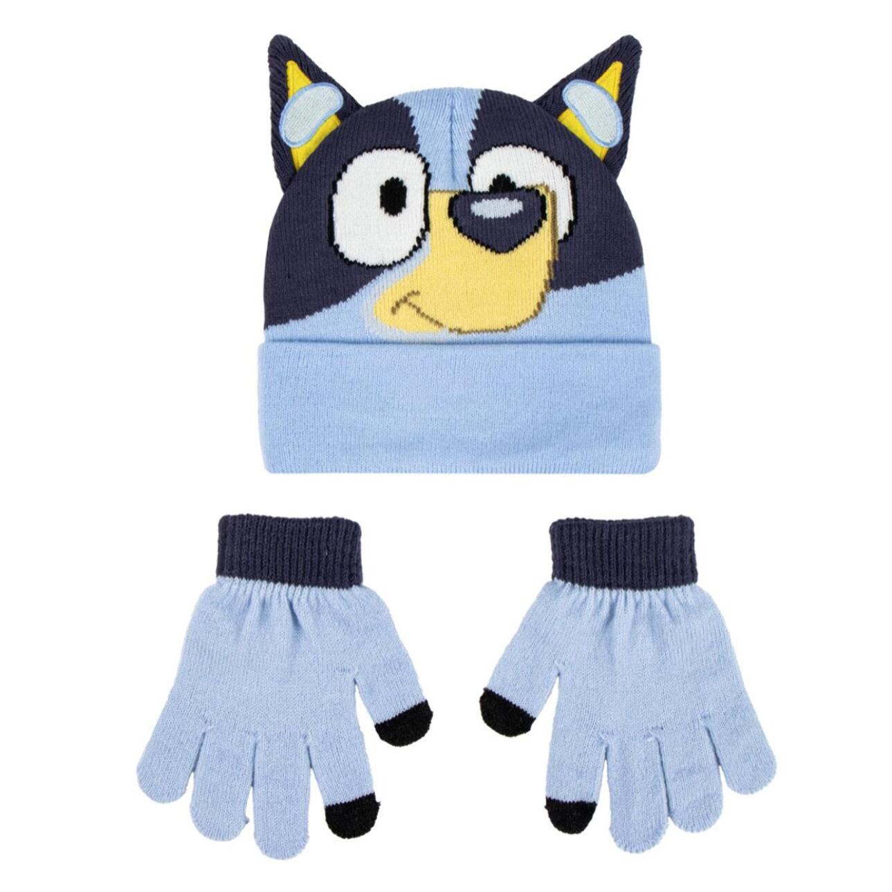 Set gorro y guantes infantil unisex "Bluey"