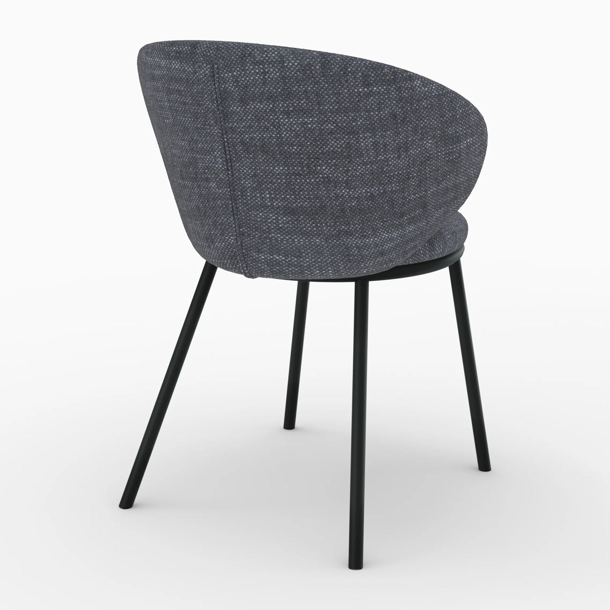 Chaise en tissu gris - Angèle