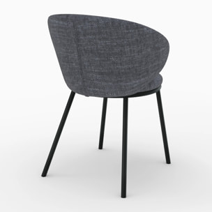 Chaise en tissu gris - Angèle