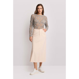 Kocca - Gonna lunga con zip Donna, Tinta unita
