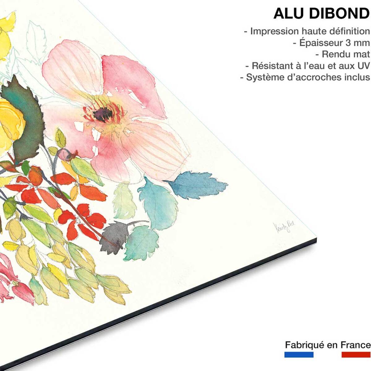 Tableau fleurs Boutons d'or Tableau alu Dibond
