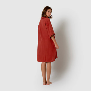 Vestido corto muselina caldera