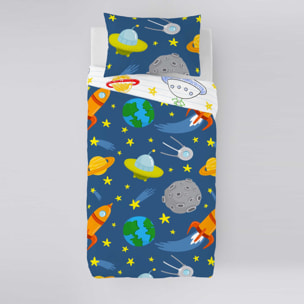 Cool Kids - Funda Nórdica Estampada - Infantil - Cierre Solapa - Incluye 1 Funda de Almohada - 100% Algodón - Lluc A