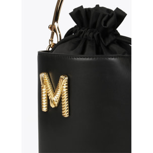 Borsa a secchiello manico in metallo
