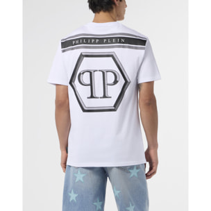 PHILIPP PLEIN Round Neck T-Shirt Lines Hexagon