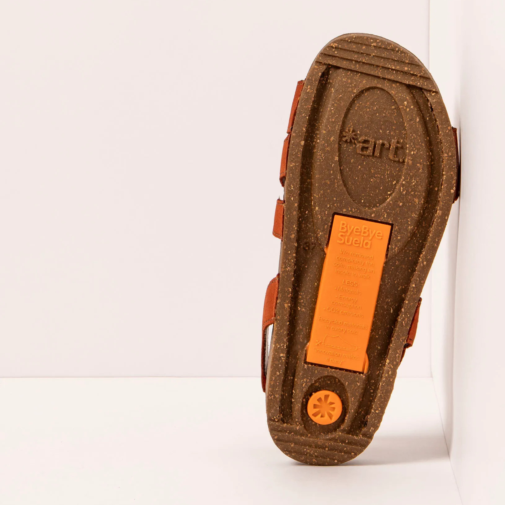 Sandalias 1045 NOBUCK DARK ORANGE/ I BREATHE color Dark orange